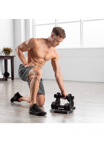 20-Piece Adjustable Dumbbell And Weight Stand Set