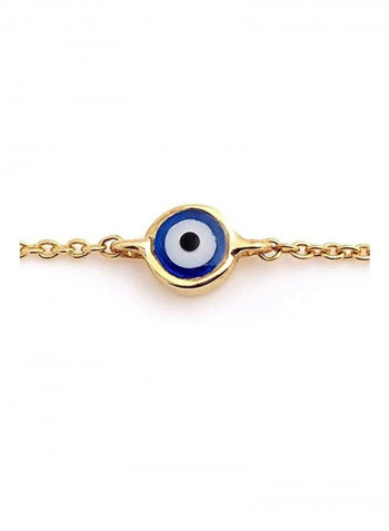 14Karat Gold Evil Eye Charm Bracelet
