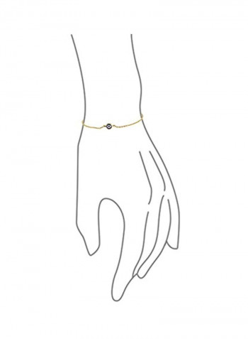 14Karat Gold Evil Eye Charm Bracelet