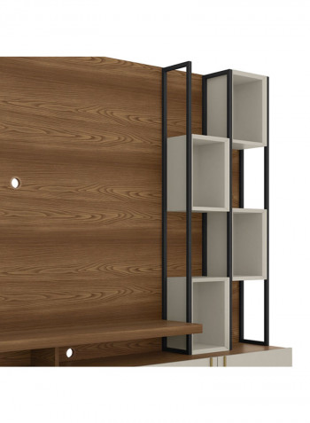 Lamar 60 Inch Wall TV Unit Brown/White 200x185x44cm