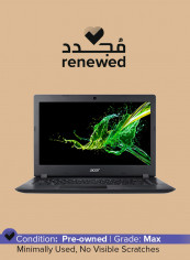 Renewed - Aspire 3 A314-21-477F (2020) Laptop With 14-Inch Display/AMD A4 Processor/10th Gen/4GB RAM/1TB HDD/AMD Radeon R3 Graphics Obsidian Black