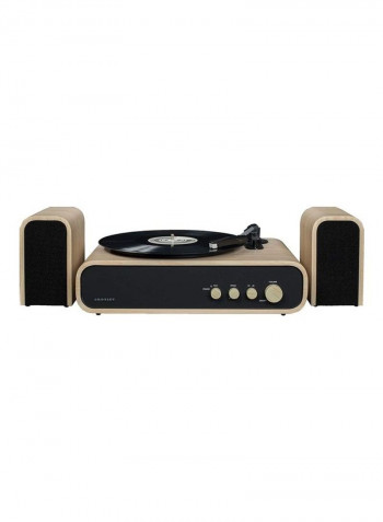 Retro Belt-Drive Bluetooth Turntable With Aux-In And Speakers CR6035A-NA Multicolour