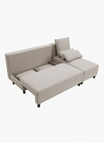 Corner Sofa With Scatter Cushion Set Grey