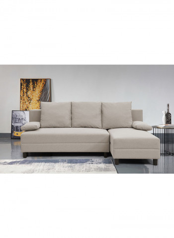 Corner Sofa With Scatter Cushion Set Grey