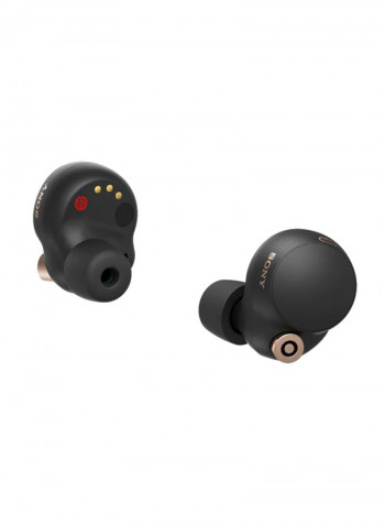 WF1000XM4 Noise Cancelling Truly Wireless Earbuds Headphones with wireless charger, Black