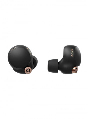 WF1000XM4 Noise Cancelling Truly Wireless Earbuds Headphones with wireless charger, Black