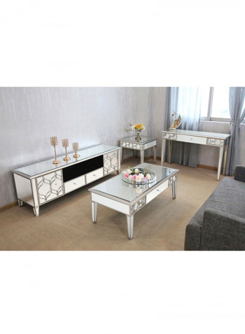 Charlotte Console Table Beige/Mirrored 40x77x120cm