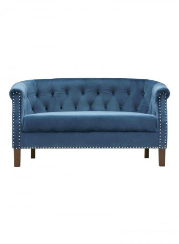Lux 2-Seater Tufted Sofa Blue 77x74x145centimeter