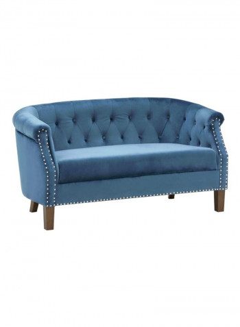Lux 2-Seater Tufted Sofa Blue 77x74x145centimeter