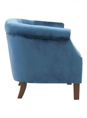 Lux 2-Seater Tufted Sofa Blue 77x74x145centimeter
