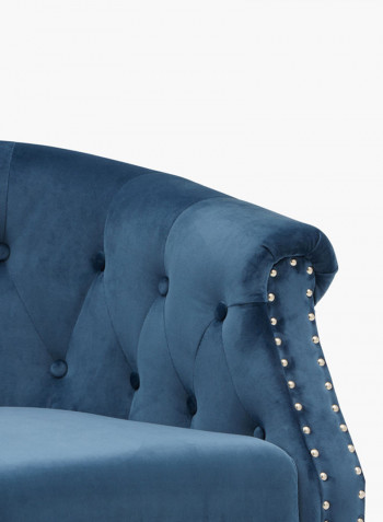 Lux 2-Seater Tufted Sofa Blue 77x74x145centimeter
