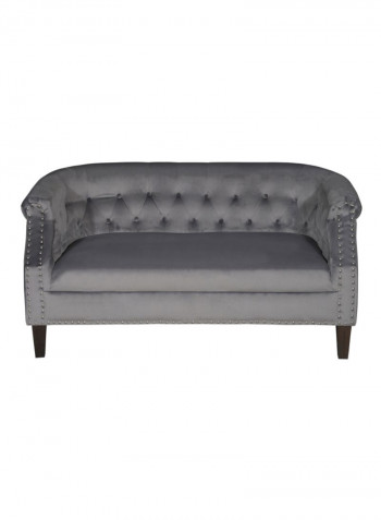 Lux Tufted Sofa Grey 145x77x74centimeter