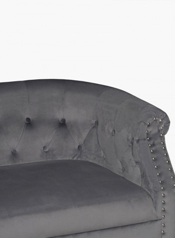 Lux Tufted Sofa Grey 145x77x74centimeter