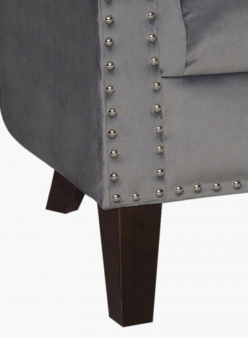 Lux Tufted Sofa Grey 145x77x74centimeter