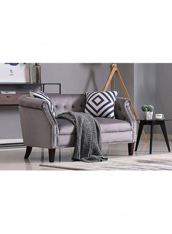 Lux Tufted Sofa Grey 145x77x74centimeter