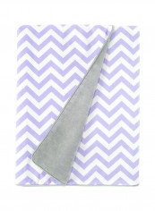 Swizzle Reversible Queen Duvet Cotton Purple/White/Grey Queen