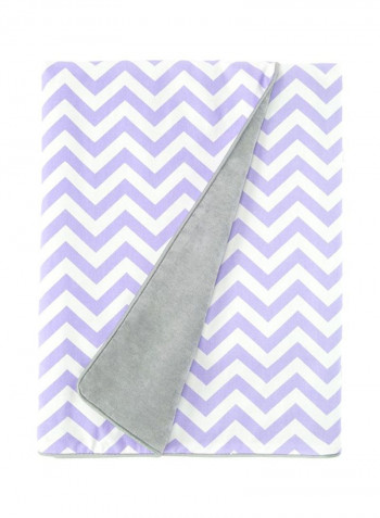 Swizzle Reversible Queen Duvet Cotton Purple/White/Grey Queen