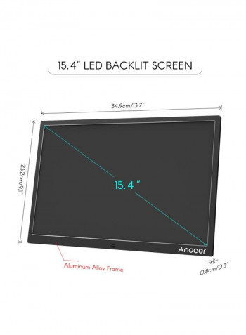 LED Digital Photo Frame 15.4inch Black