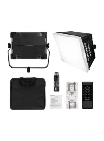 Professional Dimmable LED Video Light 16x16x3inch Black
