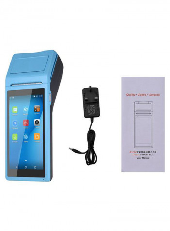 All-In-One Wireless Handheld Receipt Printer Blue/Black