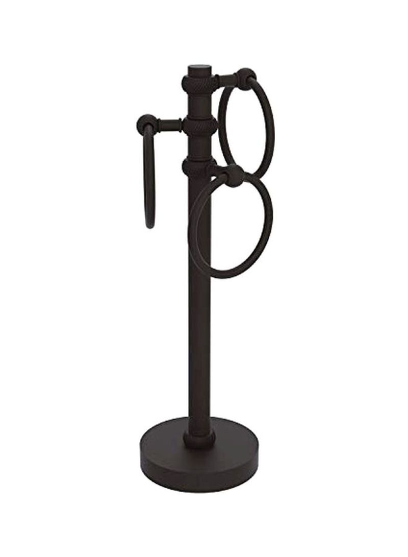 3-Ring Twisted Accents Towel Holder Oil Rubbed Bronze 5x15x8inch