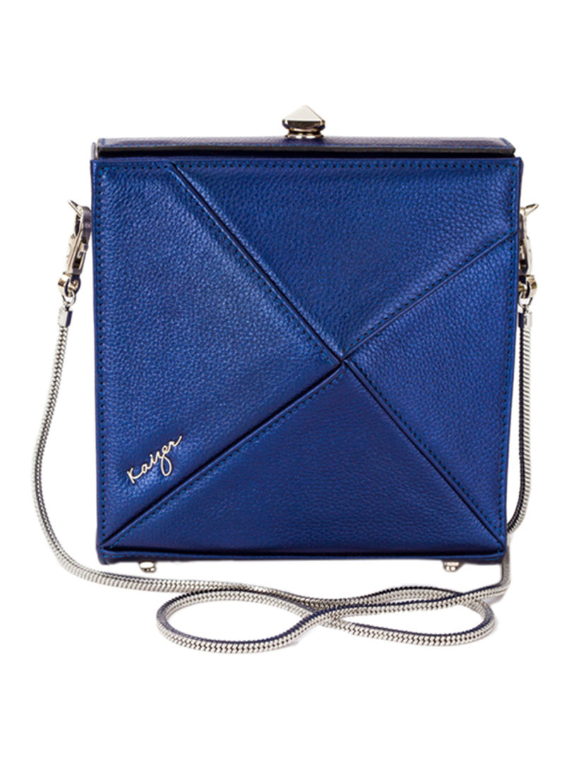 Cosset Leather Crossbody Bag Blue