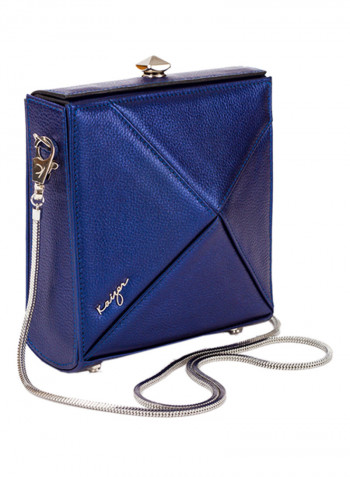 Cosset Leather Crossbody Bag Blue
