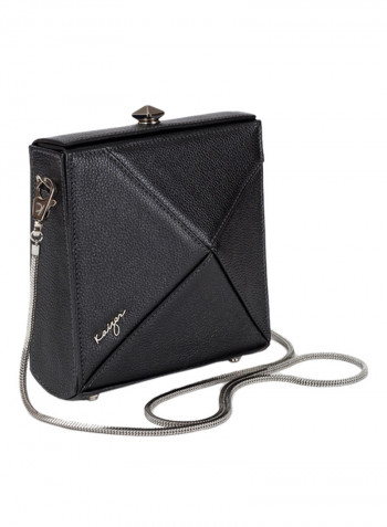 Cosset Leather Crossbody Bag Charcoal