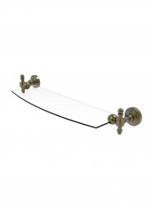 Retro Wave Glass Shelf Clear/Gold 18inch reviews Retro Wave Glass Shelf Clear/Gold 18inch