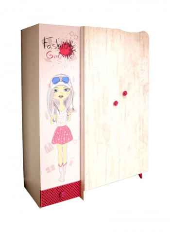 Blossom Wooden Wardrobe Multicolour 130x57x188cm