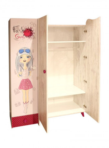 Blossom Wooden Wardrobe Multicolour 130x57x188cm