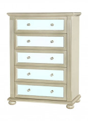 Hampton 5-Drawer Chest Gold/White 91x123x50centimeter reviews Hampton 5-Drawer Chest Gold/White 91x123x50centimeter