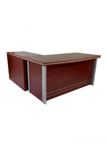 Plata Modern Executive Desk Apple Cherry 160x160x76.1centimeter
