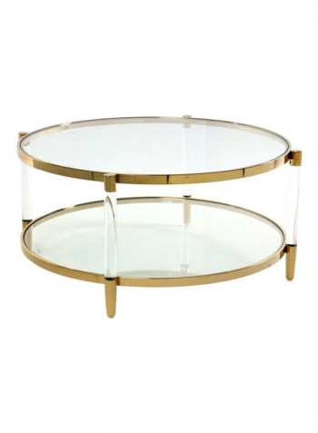 Astrid Coffee Table Clear/Gold 101x46x101centimeter