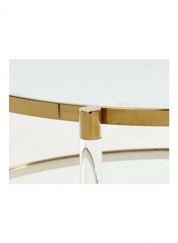 Astrid Coffee Table Clear/Gold 101x46x101centimeter