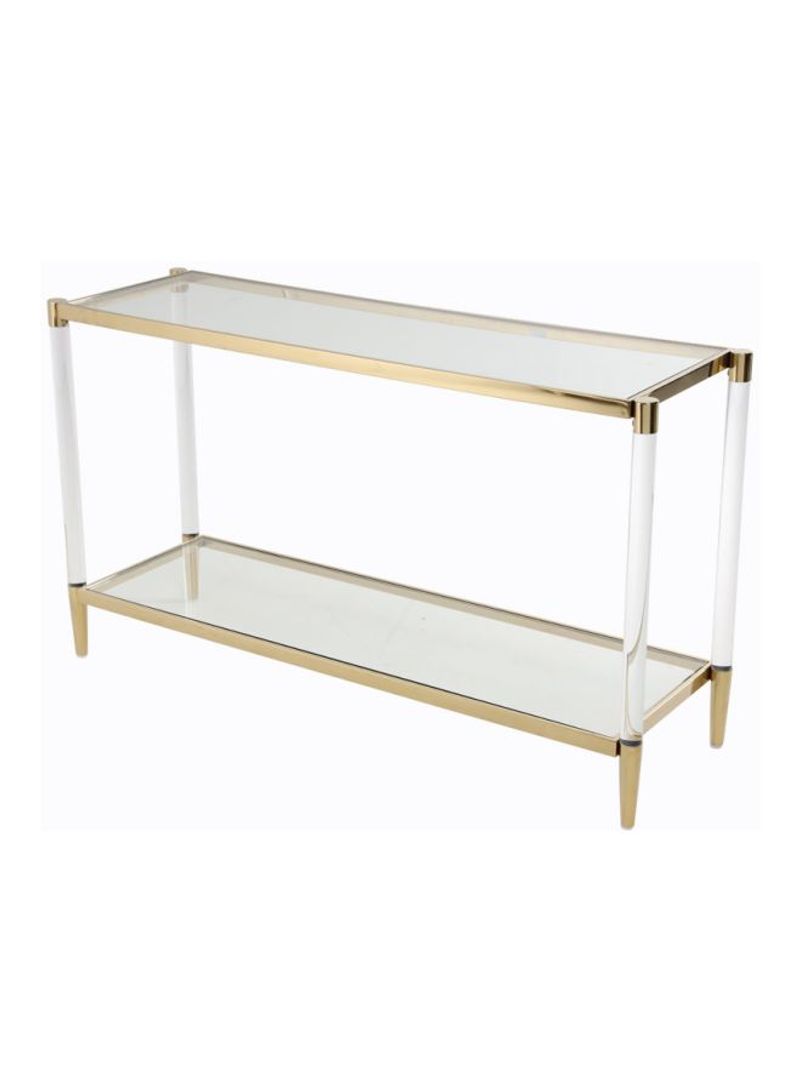 Astrid Console Table Clear/Gold 130x86x139centimeter