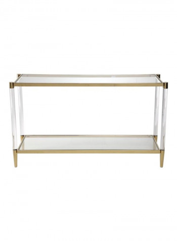 Astrid Console Table Clear/Gold 130x86x139centimeter