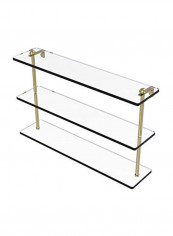 Triple Tiered Glass Shelf Gold/Clear 22inch reviews Triple Tiered Glass Shelf Gold/Clear 22inch