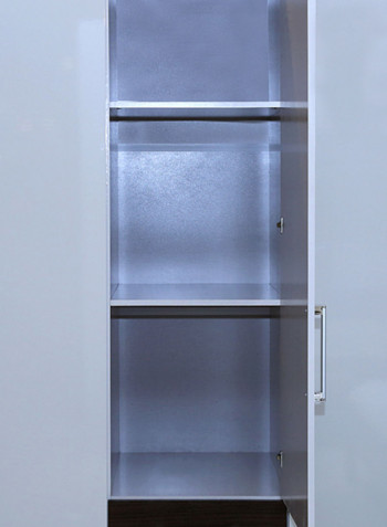 5-Door Miami Wardrobe Brown/Grey 211x211x55centimeter