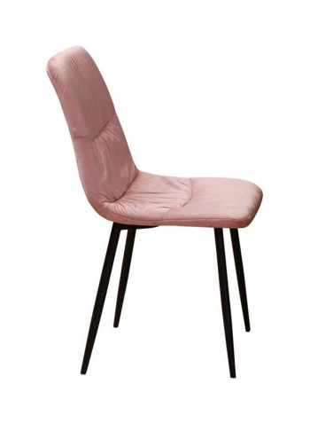 7-Piece Alfreda Dining Set Pink/Black/Clear