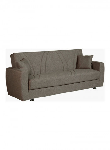 Dahlia Large Sofa Bed With Cushion Brown