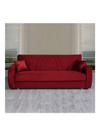 Dahlia Large Sofa Bed With Cushion Red