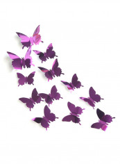 12-Piece Butterfly Mirror Wall Sticker Purple reviews 12-Piece Butterfly Mirror Wall Sticker Purple