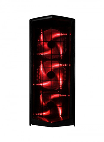 Computer Case With LED Black/Red