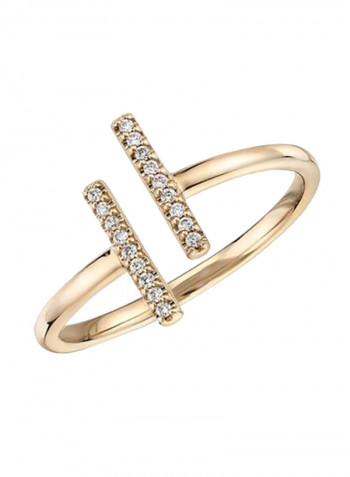 18 Karat Gold 0.05Ct Diamond Studded Ring