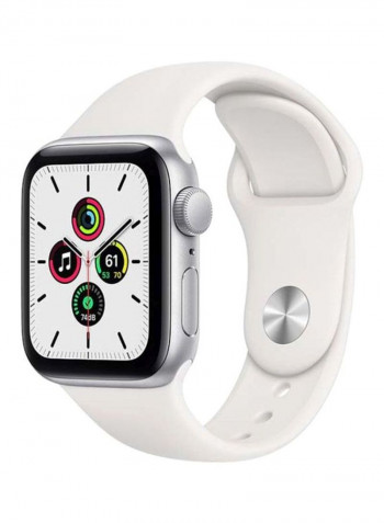 Watch SE-44 mm GPS Silver Aluminium Case with Sport Band White