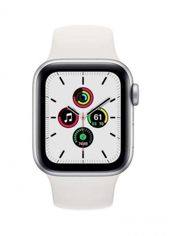 Watch SE-44 mm GPS Silver Aluminium Case with Sport Band White