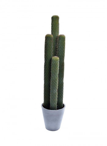 Artificial Cactus Plant With Stone Planter Green/Blue 175x25cm