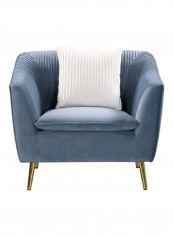 1 Seater Fabric Sofa Blue
