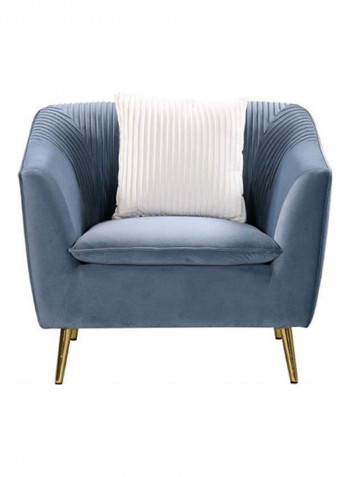 1 Seater Fabric Sofa Blue